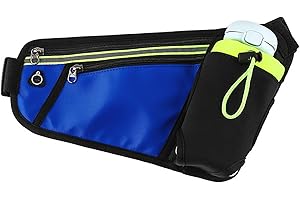 Guyode Ceinture Running, Porte Telephone Course a Pied, Ceinture Hydratation Running, Réglable Convient pour Gym, Voyage, Escalade, Randonnée, Marathon, Vélo (Bouteilles Non incluses) Bleu