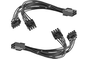 Lewttyer Adattatore di alimentazione per scheda grafica 8 spillo pin doppio gpu cavo potenza pcie supply femmina maschio estensione 8 pin adattatore fornitura