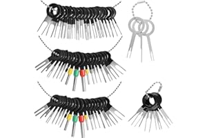 Makerfire 67pcs Terminal Removal Tool Kit for Car, Auto Electrical Wiring Crimp Connector Pin Extractor Puller Repair Remover Key Tools Set for Most Connector Terminal