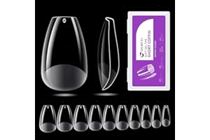 ‎GELIKE EC Gelike ec Kurze Coffin Nagelspitzen – Vollständige Abdeckung,Kurze Nagelspitzen Weiche Gelspitzen,Vorpolierte Künstliche Nageltips aus PMMA-Harz für Frauen,Salon,240 Stück,10 Größen