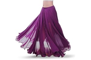 Wuchieal Bauchtanz Rock Bauchtanz Kostüm Damen Tänzerin Chiffon Röcke Big Swing Langer Rock Festival Performance Kleidung