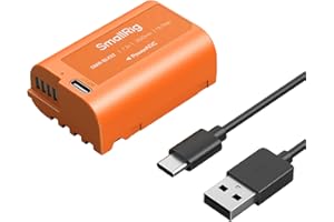 SMALLRIG 2520mAh DMW-BLK22 Batterie USB-C Batterie de Remplacement, 2,5H Batterie entièrement chargée pour Panasonic LUMIX, S5 II, GH7, GH6, S9, S9 II, S5 IIX, Orange - 4979