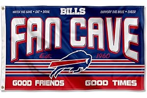 WinCraft Buffalo Bills Large Indoor Outdoor Fan Cave Banner Flag