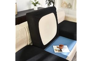 VEAI Sofa Sitzkissenbezug L Form Stretch 4/3/2/1 Sitzer Samt Baumwolle Sofabezug Grün/Braun/Schwarz/Rot/Groß Elastische Couch Kissenbezüge Husse Überzug Bezug Für Sofa Sitzkissen ( Color : #10 , Size : 1 s