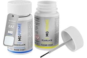 MG PRIME Autolack Lackstift Set für Smart EAZ / CA8L Kristallweiss/Crystal White Basislack Klarlack je 50ml