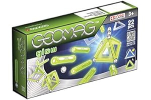 Geomag Classic 334 Glow, Constructions Magnétiques et Jeux Educatifs, 22 Pièces