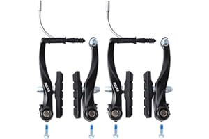 RUJOI Kit de Frein de vélo de Type V, étrier de Frein en V de 110 mm, boîtiers de Frein de vélo de 70 mm, levier de Frein de vélo en aluminium, boîtier et câble de Frein F/R