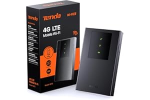 Tenda Portable 4G SIM Router, 4G Mobile Hotspot, Pocket WiFi 6 AX300, MiFi 4G LTE CAT4 150Mbps, Rechargeable Battery 2100mAh, USB-C, WPA3, Compatible with Nano SIM Card, Plug and Play (MF3)