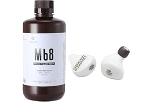 ‎RI RESIONE RESIONE Hart 3D Drucker Resin, Nicht sprödes ABS Like Hart Tough &Starres 3D-Resin für LCD-3D-Druck UV 405nm Weiß 500g