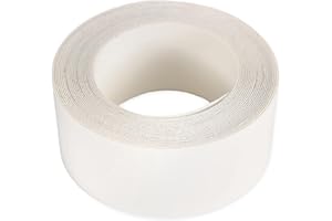 Bricoroll - Canto Preencolado - Aplicación con plancha - Material Melamina - Color Blanco Liso - Ancho 40mm x Largo 5m - Acabado Profesional - Alta resistencia - Fabricado en España