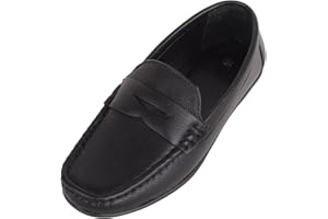 ABSOLUTE FOOTWEAR Childrens Flat Easy Slip On Loafer Style Shoe