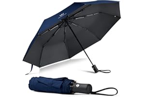 Vicloon Parapluie Pliable, Parapluie Anti UV Anti Retournement Résistant au Vent Pliable en Caoutchouc Parasols Ensoleillé Compact pour Diverses Activités de Plein Air
