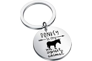 FAADBUK Divertente Donkey Keychain Animal Amante Regalo Donkey is My Spirit Animal Jewelry Portachiavi Donkey Amante Regali