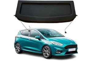 TCC Parcel Shelf Direct Car Parcel Shelf - Compatible with Ford Fiesta MK8 (2018-2022) | Sturdy Boot Cover with Clips and Cord for Extra Storage | Space Saving Car Accessories | Black