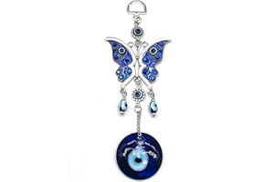 Peili Turkish Blue Evil Eye Butterfly Hanging Decoration Wall Door Evil Eye Amulet Nazar Car Hanging Accessories Charm Decoration