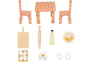 FINETOKNOW Wichtel Zubehör,Puppenhaus Zubehör 1/12 Mini Puppenhaus Zubehör Miniatur Tisch Puppenhaus Küche Miniatur Puppenhaus Zubehör Feengarten Zubehör Outdoor