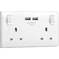 BG Electrical 821U2 Single 13 Ap Switched Power Socket With Two USB - View #10