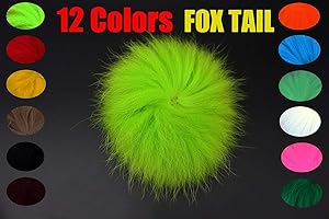 Tigofly 12 colores de cola de zorro ártico, cola polar, salmón, trucha, serpentina, tubo de ala de pelo, pesca con mosca, materiales de atado