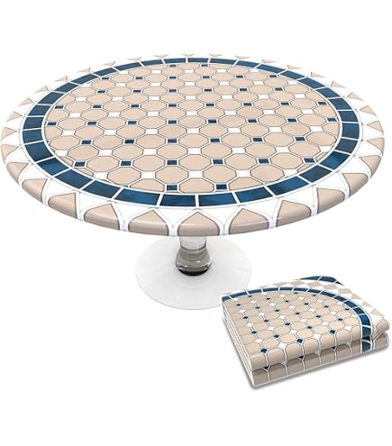 Nappe Ronde En PVC Transparent Avec Bord élastique - Pour Tables De 90 à 110 Cm - Résistante Aux Intempéries (extérieur/intérieur)