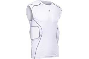 Champro Men's Formation Football Padded Sleeveless Compression Shirt Sleveless