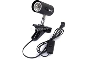 GAZECHIMP Support de Lampe Terrarium Reptile avec Pince Douille de Lampe Chauffante en Céramique