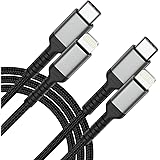 2m USB C auf Lightning Kabel [2 Pack], Geflochten Typ C Lightning Ladekabel PD Power Delivery Schnellladekabel Kompatibel für