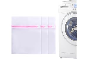 WIAINTY Sacchetti Lavatrice Biancheria 3 pezzi, Lavatrice Sacchetti 50 x 60cm, Sacchetti Rete Biancheria, Retina per Lavatrice, Sacchetto da Bucato in Rete con Cerniera per Maglioni, Camicie (3pcs 50x60cm)
