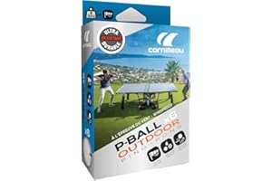 Cornilleau - Balles de ping-Pong d'extérieur - Résistantes au Vent et ultradurables - Pack de 6 balles- P-Ball Outdoor Ultradurable X6