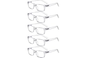 Eyekepper Mens Vintage Reading Glasses-5 Pack Clear Frame Glasses for Men Reading, Reader Eyeglasses Women