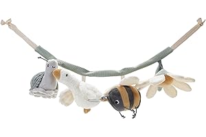 ‎LITTLE DUTCH Little Dutch Kinderwagenkette mit Figuren Spielzeug für Baby Biene grün - Kleine Gans