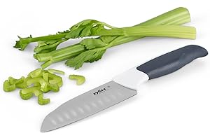 zyliss E920214 Comfort Coltello Mini Santoku, 12cm, Acciaio Inossidabile Giapponese, Manico Grigio, Bianco, Coltello da Cucina, Lavabili in Lavastoviglie