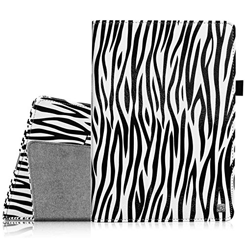 Fintie Samsung Galaxy Tab 4 7.0 Hülle Case - Slim Fit Folio Kunstleder Schutzhülle Cover Tasche mit Ständerfunktion für Samsung Galaxy Tab 4 7.0 T230 T235 (7 Zoll) Tablet, Zebra Schwarz