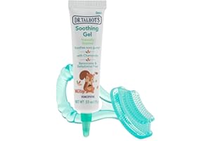 Dr. Talbot's All Natural Teething Gel with Bonus Silicone Massaging Toothbrush, 0.53 Ounce, Benzocaine Free