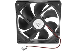SANGCCA Ventilador DC de 12 V, 12 cm, 12025 Ventilador Hidráulico con Doble Rodamiento de Bolas, Sistema de Rodamiento de Bolas Dual, 2 Pines, Fan Axial de Refrigeración