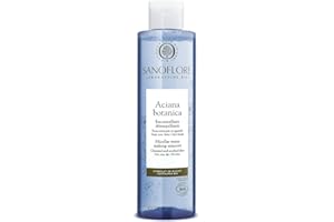 Sanoflore Aciana Botanica - Eau Micellaire Démaquillante Visage & Yeux Certifiée Bio - Hydrolats de Bleuet & Mélisse - 200 ml
