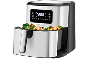 Ufesa Falcon Freidora de Aire sin Aceite de 6.5L, Inox, Tecnología Air Pulse, 8 Programas, 1700W, Digital, Temporizador, Temperatura 80ºC - 200ºC, Sin BPA ni PFOA, Anti-Adherentes, Air Fryer