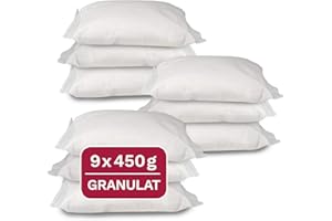AIRSELF 9 x confezione di ricarica per deumidificatori universali, granuli da 450 g in un sacchetto di pile, adatti ai deumidificatori per ambienti standard