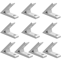 Conectores Angulares De Aluminio 30x30 Mm - 90 Grados, Para Perfiles De Aluminio, Pack De 10