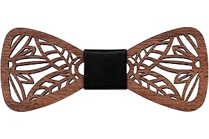 Mr.Van Noeud Papillon Bois Classique pour Enfant Garçon Fils,Taille 10 * 4.2cm, Tour Bande Réglable 24-46CM