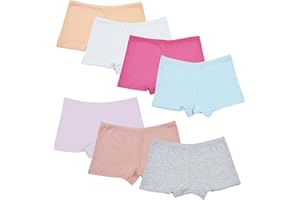 POWER FLOWER Boxer in Cotone Essenziale Multipack per Ragazze Comodi Mutande Mutande Taglia 2-12 Anni Biancheria Intima settimanale