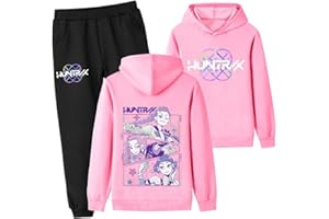 ZhanQuan Girls Tracksuit Boys Hoodies and Trousers 2Pcs Sets Cartoon Purple Kids Clothing