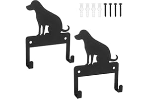 HMKESOTERIC 2 szt. uchwyt na klucze na ścianę, haczyki na klucze montowane na ścianie, wieszaki na klucze, czarny ścienny uchwyt na klucze z 2 haczykami, urocze haczyki na klucze dla psa, samoprzylepne lub