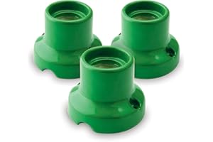 Amarcords - 3 Plafoniere in porcellana attacco e27 base applique portalampade vintage colore VERDE