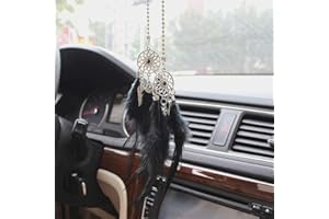 ZYSY Dreamcatcher Feder Traumfänger für Wand Hängen Home Decor Ornamente Handwerk Dekorationen Auto Anhänger (Schwarz)
