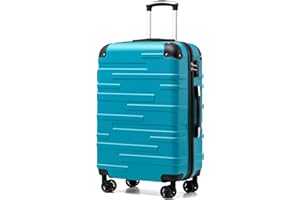 COOLIFE Hartschalen-Koffer Rollkoffer Reisekoffer Vergrößerbares Gepäck (Nur Großer Koffer Erweiterbar) ABS Material mit TSA-Schloss und 4 Rollen