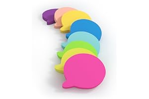 ‎KIFZM 8 Blöcke, 75 x 75 mm, Blasenform, niedliche Haftnotizen, 8 x brillante Farben, selbsthaftend, lustige Notizen, 80 Blatt/Block, insgesamt 640 Blatt