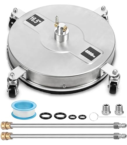 Idropulitrice Per Superfici 60 Cm Con 4 Ruote - Acciaio Inox, 276 Bar, Per Pavimenti E Giardino - Foto 9