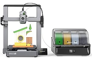 Creality Hi Combo (A) Imprimante 3D Multicolore avec CFS, 500mm/s Haute Vitesse, Mise à Niveau Automatique, Lecture Automatique du Filament, Assemblage Complet, Mode Silencieux 260x260x300mm