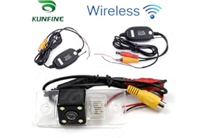 Kunfine HD sans fil de voiture Caméra de recul pour Volkswagen Tiguan 2012 Camera Reverse Caméra de recul Aide au stationnement Camera Vision nocturne lumière LED étanche