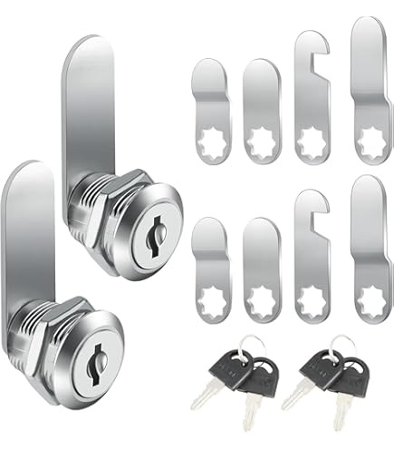 10 Lucchetti Per Armadietti Con Chiave - Serrature 25mm Per Cassetti E Armadi, Acciaio Antiruggine